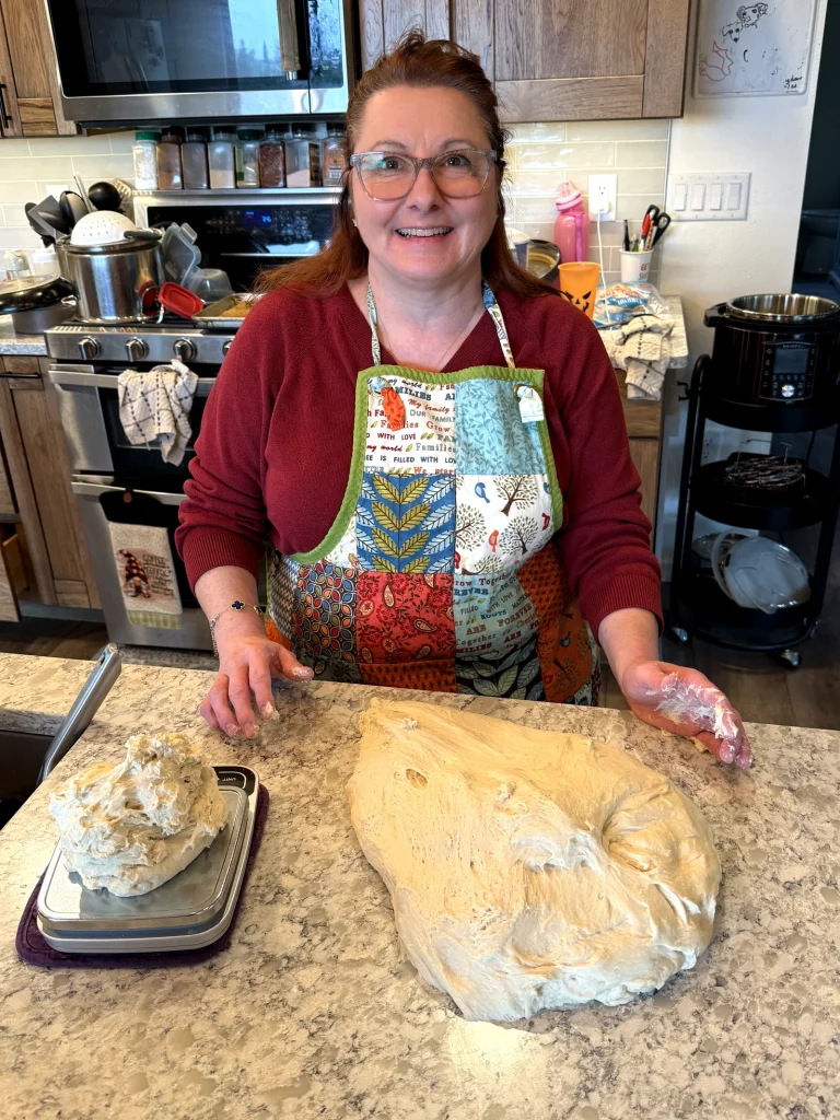 Sherri working in the Cabin & Crumb kitchen